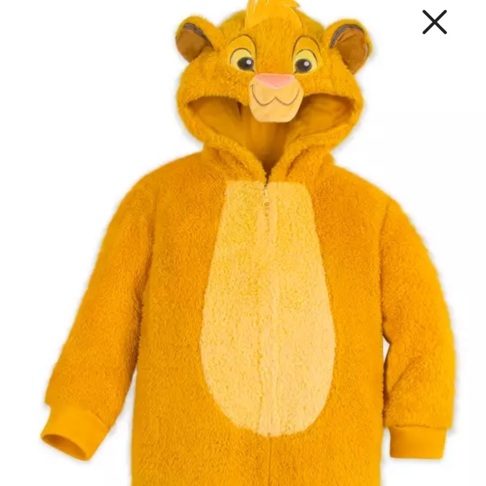 Disney store simba pajama costume